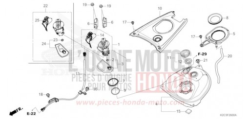 FUEL TANK/FUEL PUMP NSC110M de 2021